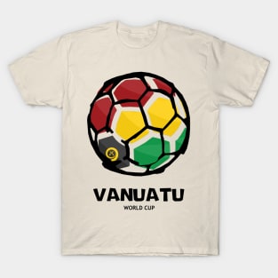 Vanuatu Football Country Flag T-Shirt